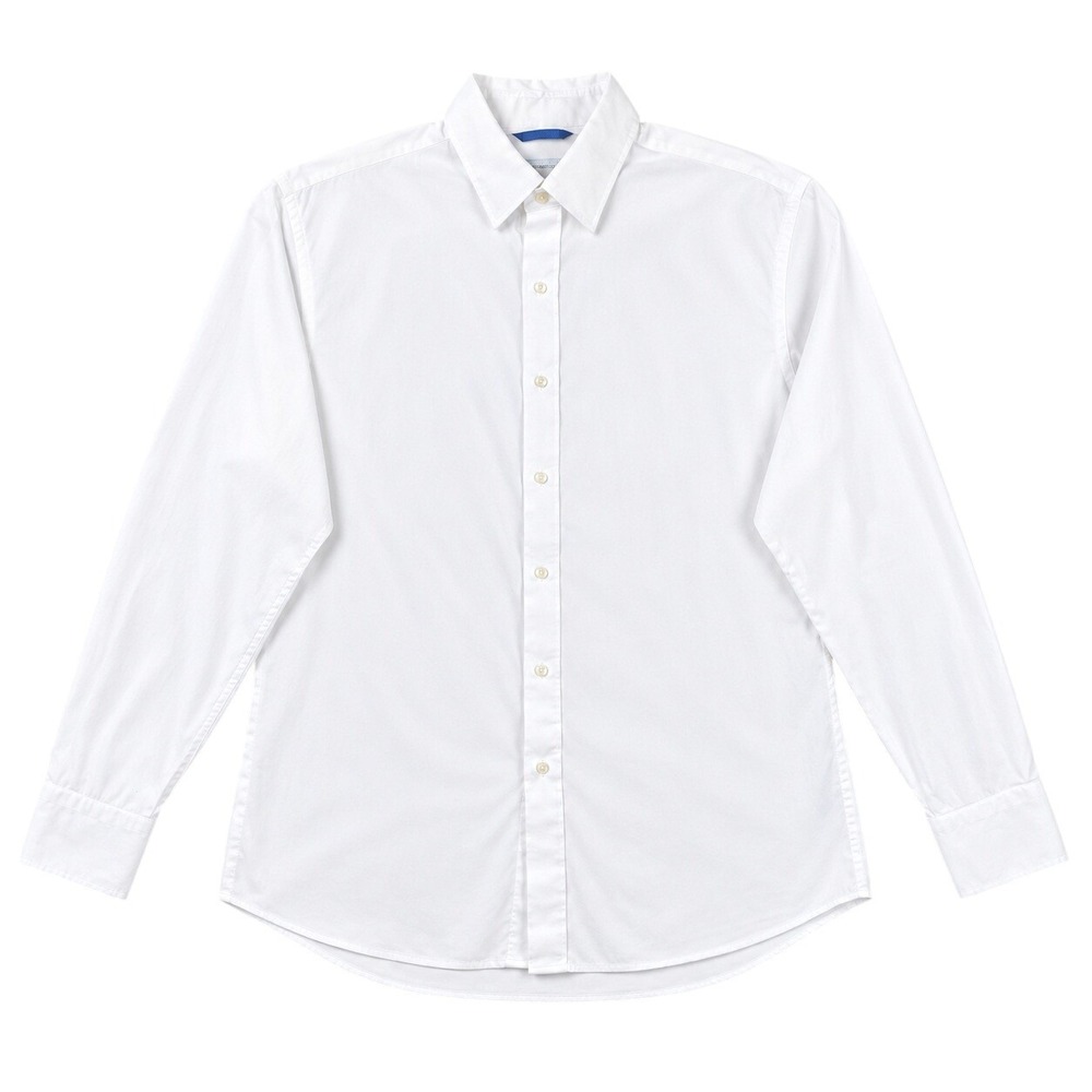 Teddy Stratford Zip Fit Shirt Mens 5 XL White Stretch Cotton Hidden Zipper